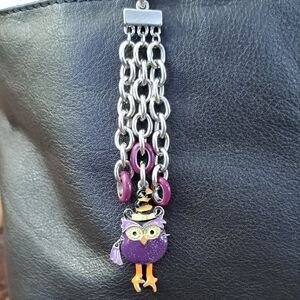 Hand Crafted Bag Purse Tote Jewelry Owl Decoration